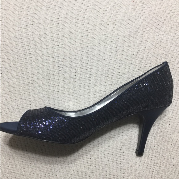 navy sequin shoes